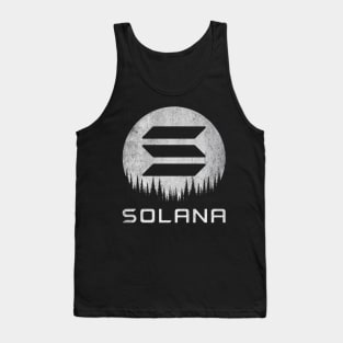 Vintage Solana Coin To The Moon Crypto Token Cryptocurrency Wallet Birthday Gift For Men Women Kids Tank Top